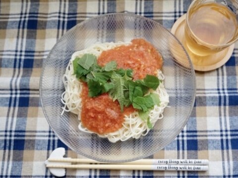 絶品トマトそうめん#冷凍トマトの作り方